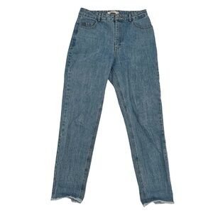 Daphnea Paris Straight Leg Raw Hem Jeans Size Small Women's